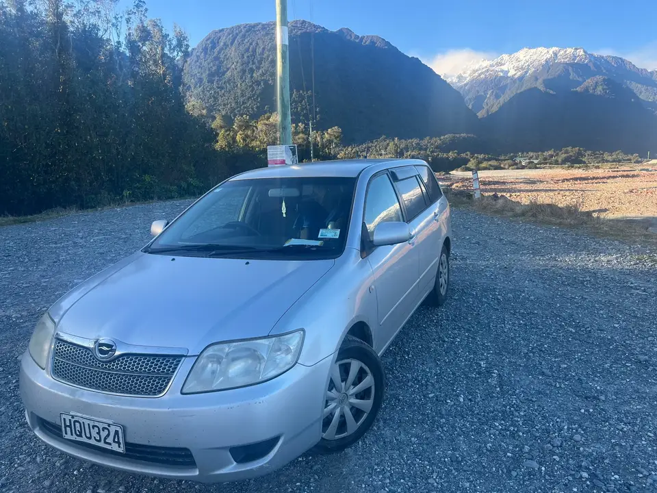 Parked in a river valley below the snowline