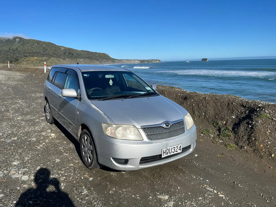 Parked above the sea on the West Coast